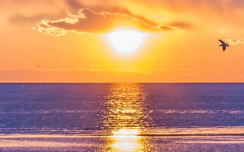 Sunrise over the water on Cape Cod