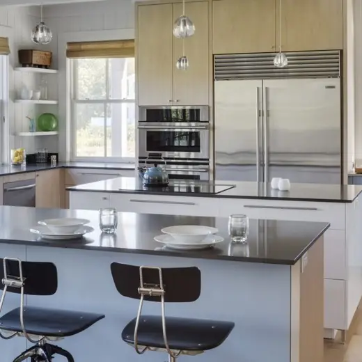 Kitchen with sink and island plumbing
